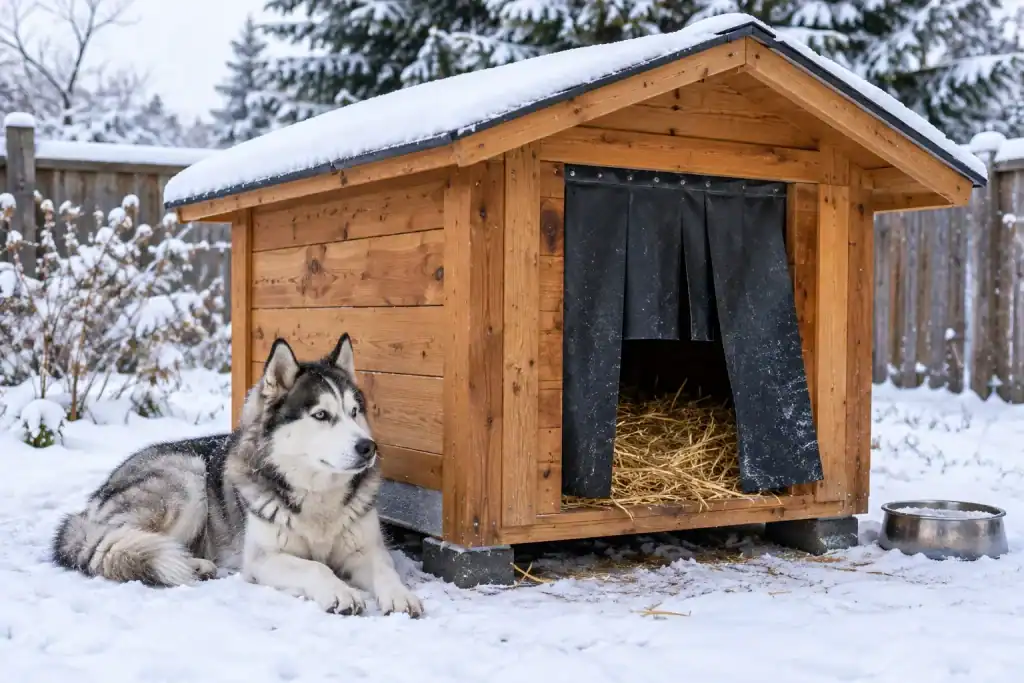 insulated dog house plan for cold weather